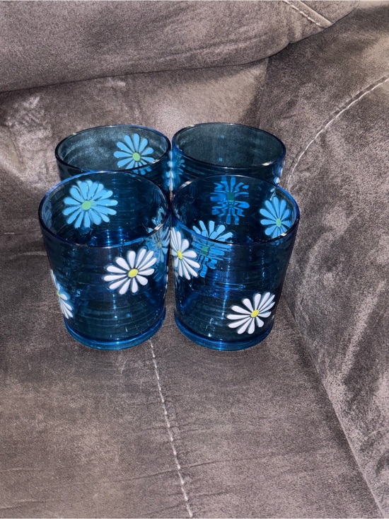 Other - Blue Daisy Tumblers - Home Accents